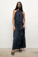 Šaty Answear.LAB tmavomodrá barva, maxi