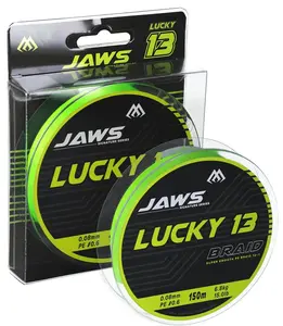 Mikado splétaná šňůra jaws lucky 13 fluo zelená 150 m - 0,08 mm 6,8 kg