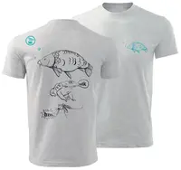 Giants fishing tričko dětské kapřík šedé - 7-8 let