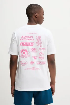 Bavlněné tričko adidas Originals Graphic Reg Sst pánské, bílá barva, s potiskem, JW2953