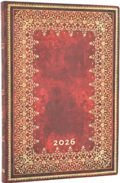 Diář Paperblanks 2026, Foiled - 12M, Midi, horizontální