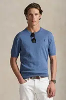 Bavlněné tričko Polo Ralph Lauren pánské, modrá barva, 710980681
