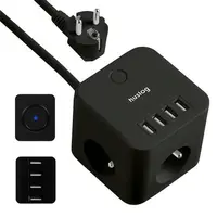 Prodlužovací kabel HUSLOG EMX-190224 Black 1,5m - rozbaleno - mírně roztržený obal