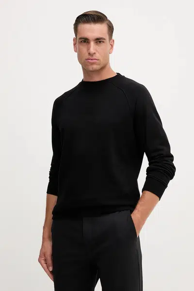 Mikina Karl Lagerfeld pánská, černá barva, hladká, 554910.705007