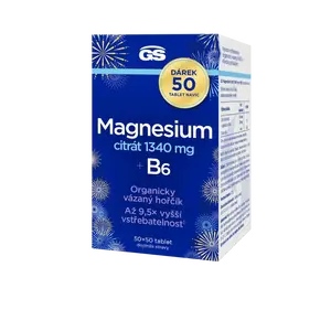 GS Magnesium citrát 1340 mg + B6 100 tablet