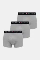 Boxerky Tommy Hilfiger 3-pack pánské, šedá barva, UM0UM03400
