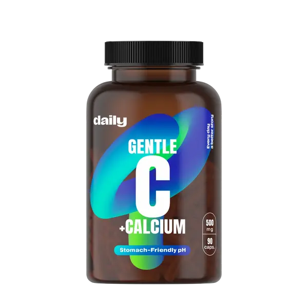 DAILY Gentle C + Calcium 90 kapslí