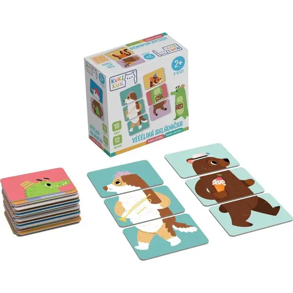 KukiKuk Veľkááááá skladačka Veselé zvieratká