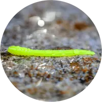 Redbass gumová nástraha micro tail signal yellow uv color - xs 35 mm