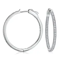 Silvego Strieborné kruhové náušnice s unikátnym zapínaním Karin JJJ0107