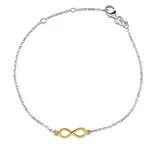 Silvego Strieborná/pozlátená retiazka na ruku infinity Jeppi ZT180214BGP