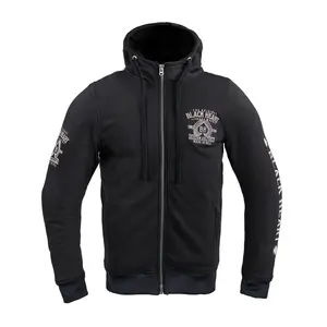 Pánská mikina W-TEC Black Heart Kustom Kulture Hoodie s aramidem černá L