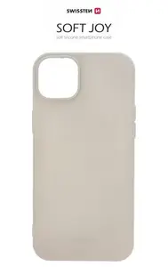 Zadní kryt Swissten Soft Joy pro Apple iPhone 15 Plus, kamenně šedá