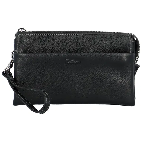 Dámská kožená crossbody kabelka černá - Katana Isola