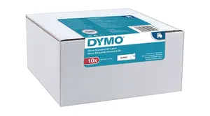 Dymo D1 45013, 2093097, 12mm x 7m, černý tisk/bílý podklad, originální pásky, 10ks