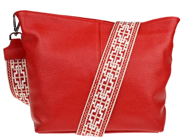 NovaKabelka.cz Prisca Rossa Chiaro s přídavným popruhem III