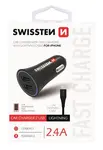 Swissten CL Adaptér 2,4A Power 2x USB + Kabel Lightning