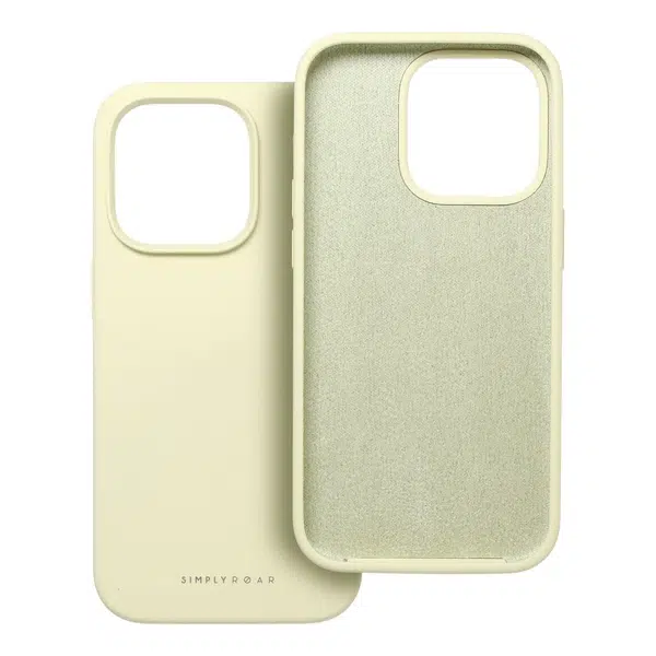 Zadní silikonový kryt ROAR CLOUD SKIN pro IPHONE 16 Pro Light Yellow