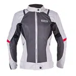 Dámská letní moto bunda W-TEC Lucina šedá-krémově bílá S