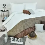 Obliečky Escala satén bielo-hnedé EMI Štandardný set jednolôžko obsahuje 1x 140x200 + 1x 70x90