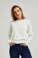 Dámská mikina s aplikací MOODO - bílá