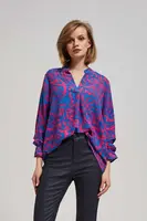 Marisse Fuchsia V-Neck Shirt