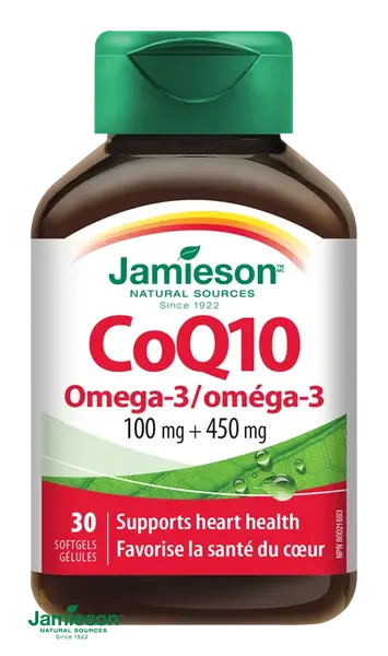 JAMIESON Koenzým Q10 s Omega-3 30cps.