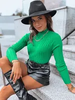 Dámský svetr s rolákem OASIS Barva zelená DSTREET