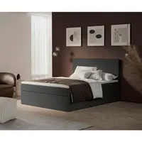 Livetastic AMERICKÁ POSTEL, 160/200 cm, tmavě šedá