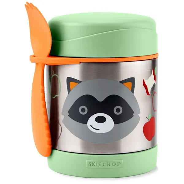SKIP HOP Zoo Termoska na jídlo se lžičkou/vidličkou Mýval 325 ml, 3r+