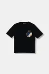 Dětské bavlněné tričko Napapijri S-ADIGE černá barva, s potiskem, NP0A88ZWF0N1