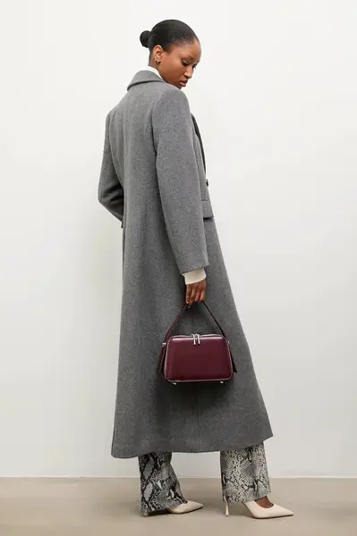 Vlněný kabát Answear.LAB šedá barva