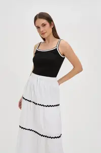 Marisse Black Cotton Top