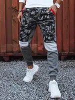 Spodnie męskie dresowe camo antracytowe Dstreet