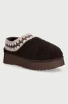 Mou  papuče dámske Platform Clog Curly Sheepskin
