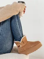 Dámské zimní botky FLUFFIEZ kamelové