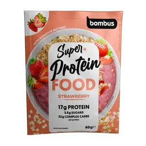 Bombus Super Protein Food Kaše Strawbery 60 g