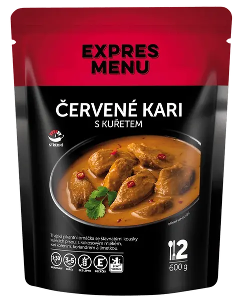 EXPRES MENU Červené kari s kuřetem 600 g (2 porce)