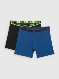 Pánské boxerky (2-pack) 4f x robert lewandowski černá/modrá l