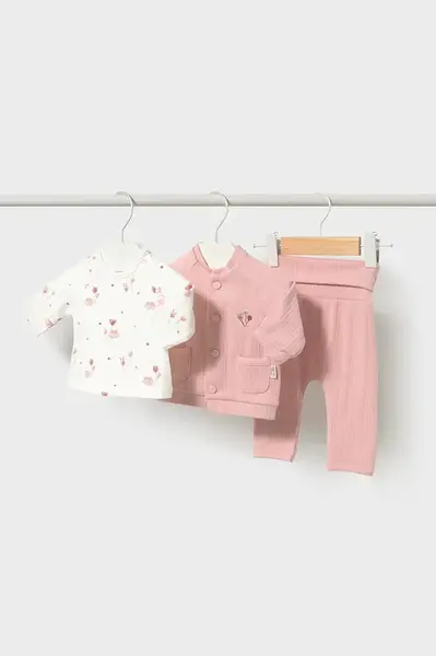 Mayoral Newborn  teplákový set kojenecký bavlněný s elastanem