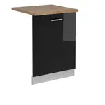 Vicco ČELNÍ PANEL MYČKY R-Line Černý vysoký lesk 60 cm , PD Dub