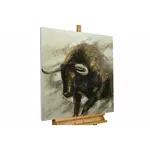 KUNSTLOFT RUČNĚ MALOVANÝ AKRYLOVÝ OBRAZ BÍLÝ/HNĚDÝ, 80/80 CM