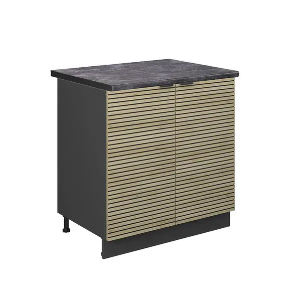 Vicco SKŘÍŇKA POD DŘEZ Fame-Line Dubový panel 80 cm , PD Antracit