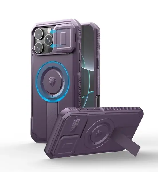 Dexnor MagSafe Kickstand Camprotector obal iPhone 16 Pro Max, fialový