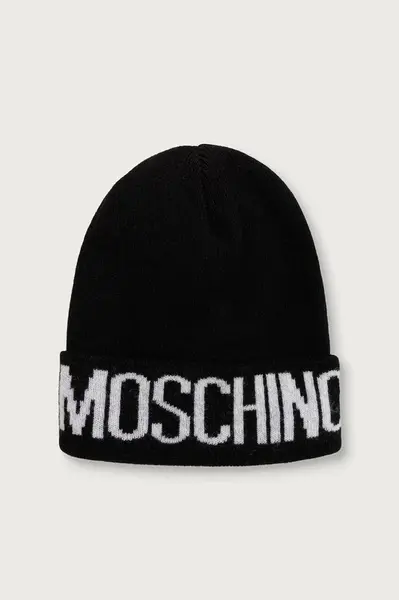 Moschino  pletená čepice dámská s vlnou