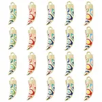 20Pcs 5 Colors Alloy Enamel Pendants