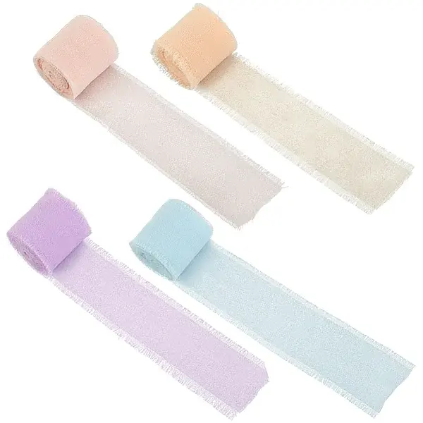 4Pcs 4 Colors Polyester Ribbons