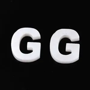 Natural Freshwater Shell Letter Charms