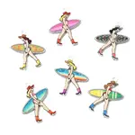 Spray Painted Printed Alloy Pendants
