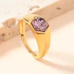 304 Stainless Steel with Cubic Zirconia Finger Rings
